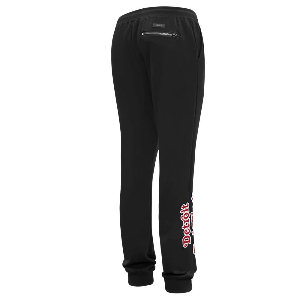 NHL DETROIT RED WINGS CLASSIC CHENILLE MEN'S DK JOGGER (BLACK) - Image 3