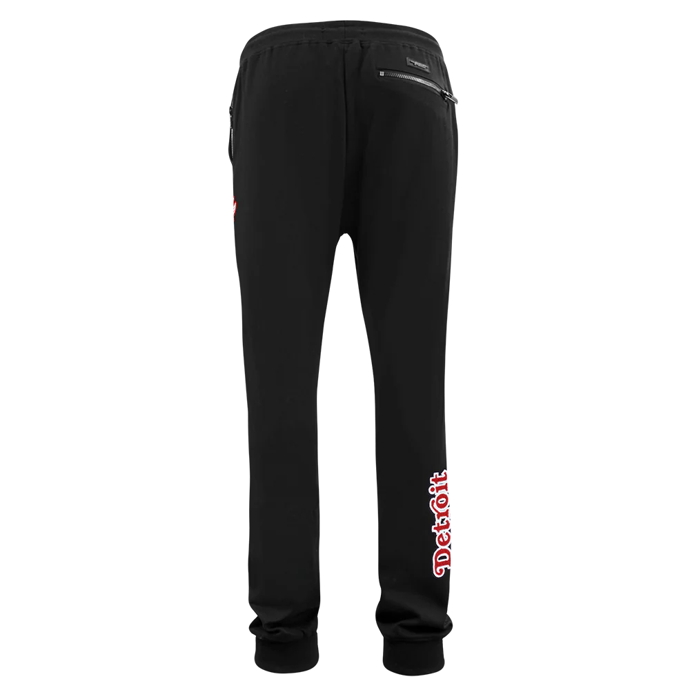 NHL DETROIT RED WINGS CLASSIC CHENILLE MEN'S DK JOGGER (BLACK) - Image 4
