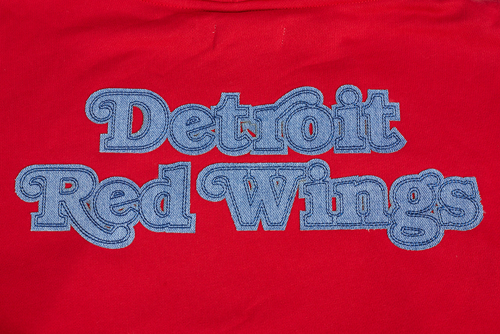NHL DETROIT RED WINGS VARSITY BLUES MEN'S PULLOVER HOODIE (RED) - Image 7