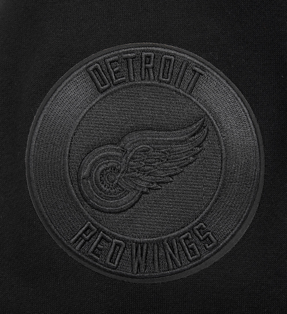 NHL DETROIT RED WINGS NEUTRAL DROP SHOULDER FLEECE CREWNECK (BLACK) - Image 7