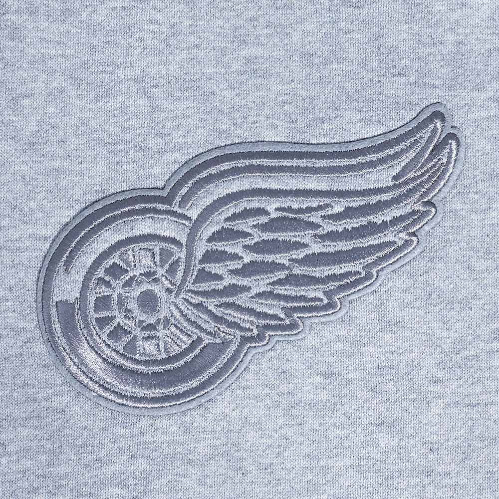 NHL DETROIT RED WINGS NEUTRAL MEN'S DROP SHOULDER PULLOVER HOODIE (DARK HEATHER GRAY) - Image 7