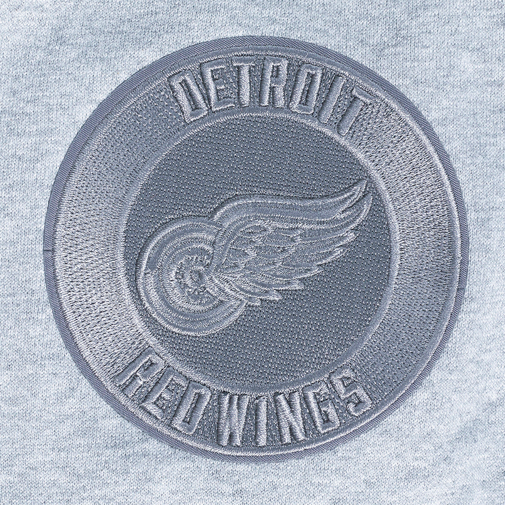 NHL DETROIT RED WINGS NEUTRAL MEN'S DROP SHOULDER PULLOVER HOODIE (DARK HEATHER GRAY) - Image 8