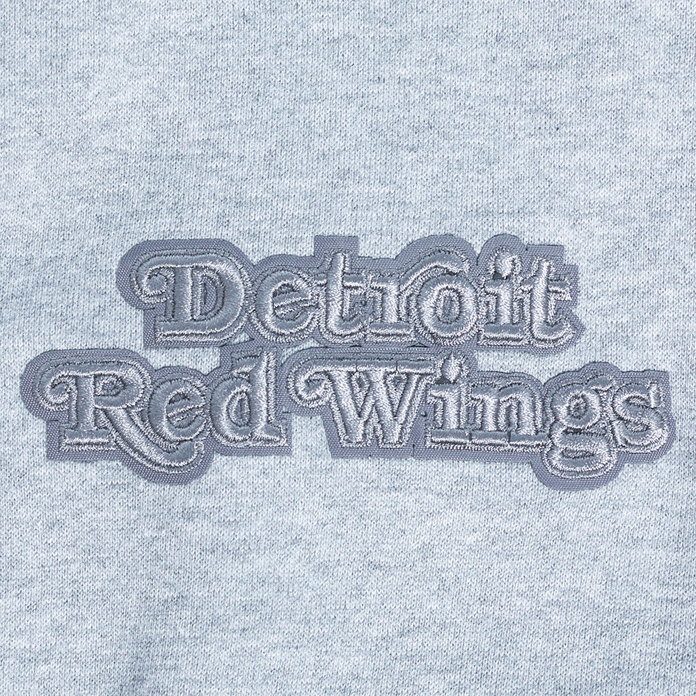 NHL DETROIT RED WINGS NEUTRAL MEN'S DROP SHOULDER PULLOVER HOODIE (DARK HEATHER GRAY) - Image 9