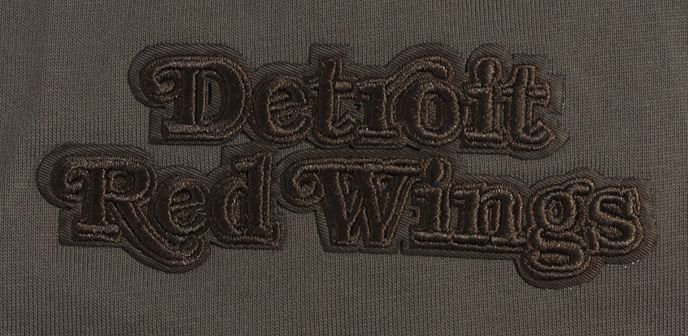 NHL DETROIT RED WINGS NEUTRAL MEN'S DROP SHOULDER PULLOVER HOODIE (DARK TAUPE) - Image 9