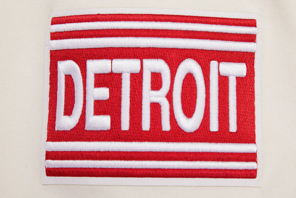 NHL DETROIT RED WINGS RETRO CLASSIC MEN'S PULLOVER HOODIE (EGGSHELL/ RED) - Image 7