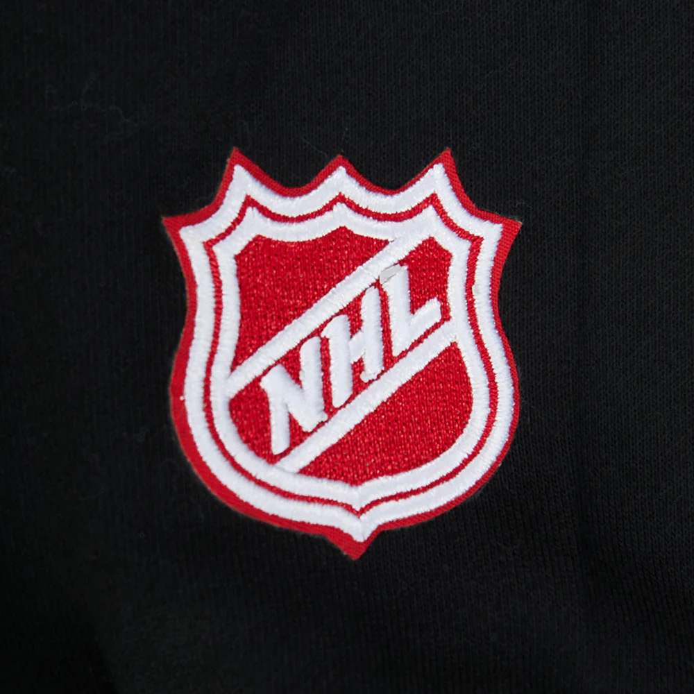 NHL DETROIT RED WINGS WINGSPAN MEN'S DROP SHOULDER FLC PO HOODIE (BLACK) - Image 7