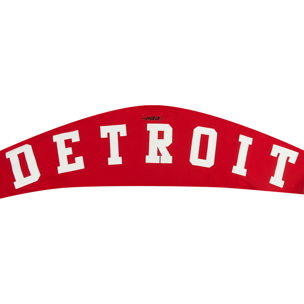 NHL DETROIT RED WINGS WINGSPAN MEN'S DROP SHOULDER FLEECE CREWNECK (RED) - Image 10