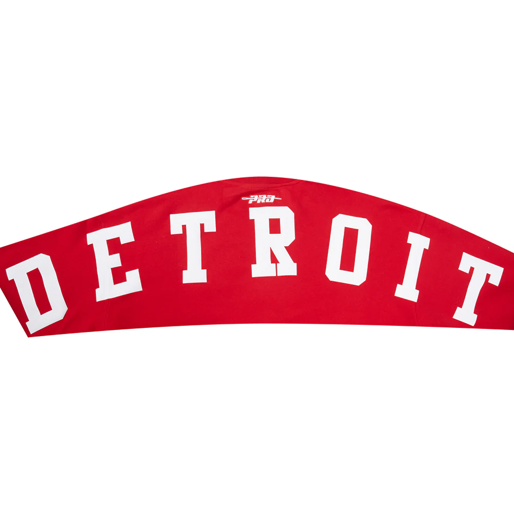 NHL DETROIT RED WINGS WINGSPAN MEN'S DROP SHOULDER FLEECE CREWNECK (RED) - Image 9