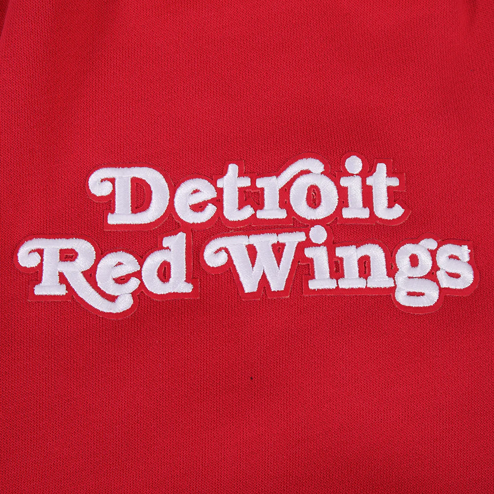 NHL DETROIT RED WINGS TEAM PENNATS MEN'S RIB FLC PO HOODIE (RED) - Image 7