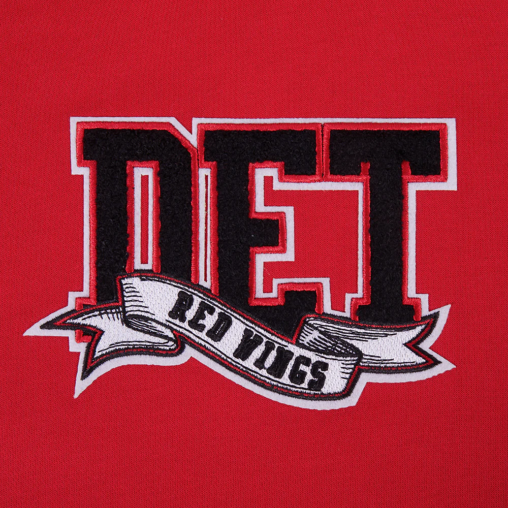 NHL DETROIT RED WINGS TEAM PENNATS MEN'S RIB FLC PO HOODIE (RED) - Image 8