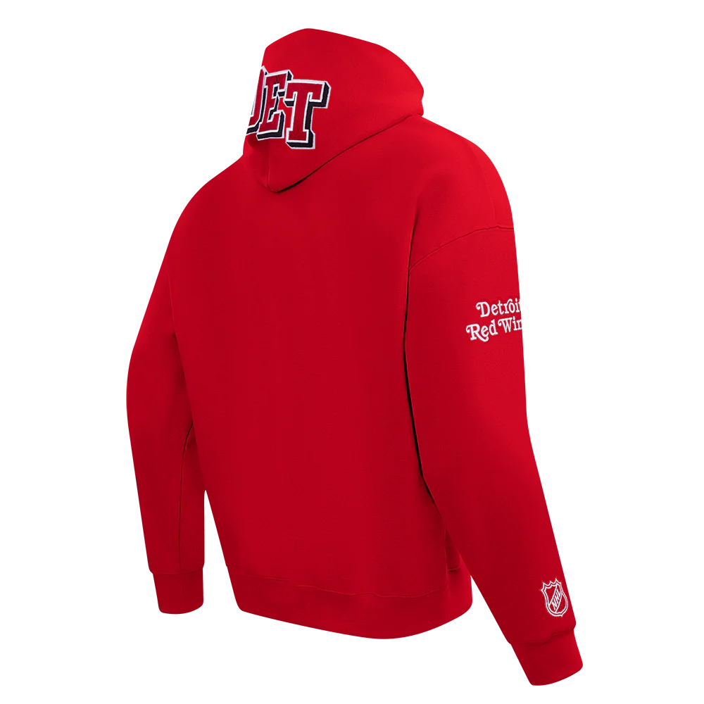 NHL DETROIT RED WINGS CITY SIGNATURE MEN'S DROP SHOULDER FLC PO HOOD (RED) - Image 4