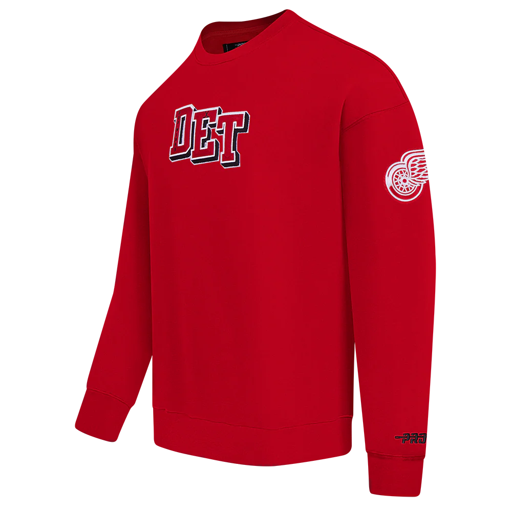 NHL DETROIT RED WINGS CITY SIGNATURE MEN'S DROP SHOULDER FLC CREWNEC (RED) - Image 3