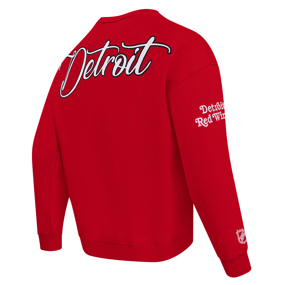 NHL DETROIT RED WINGS CITY SIGNATURE MEN'S DROP SHOULDER FLC CREWNEC (RED) - Image 4