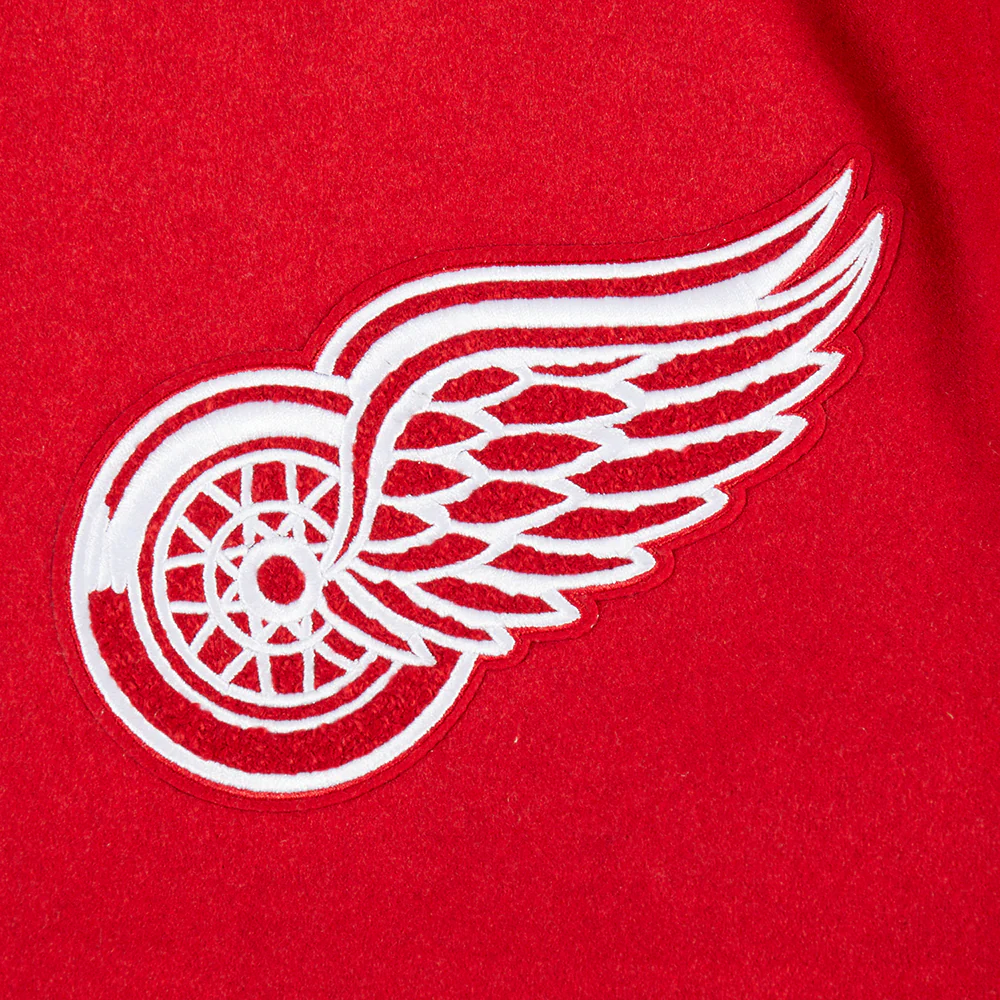 NHL DETROIT RED WINGS CLASSIC VARSITY MEN'S VARSITY JACKET (RED/WHITE) - Image 5