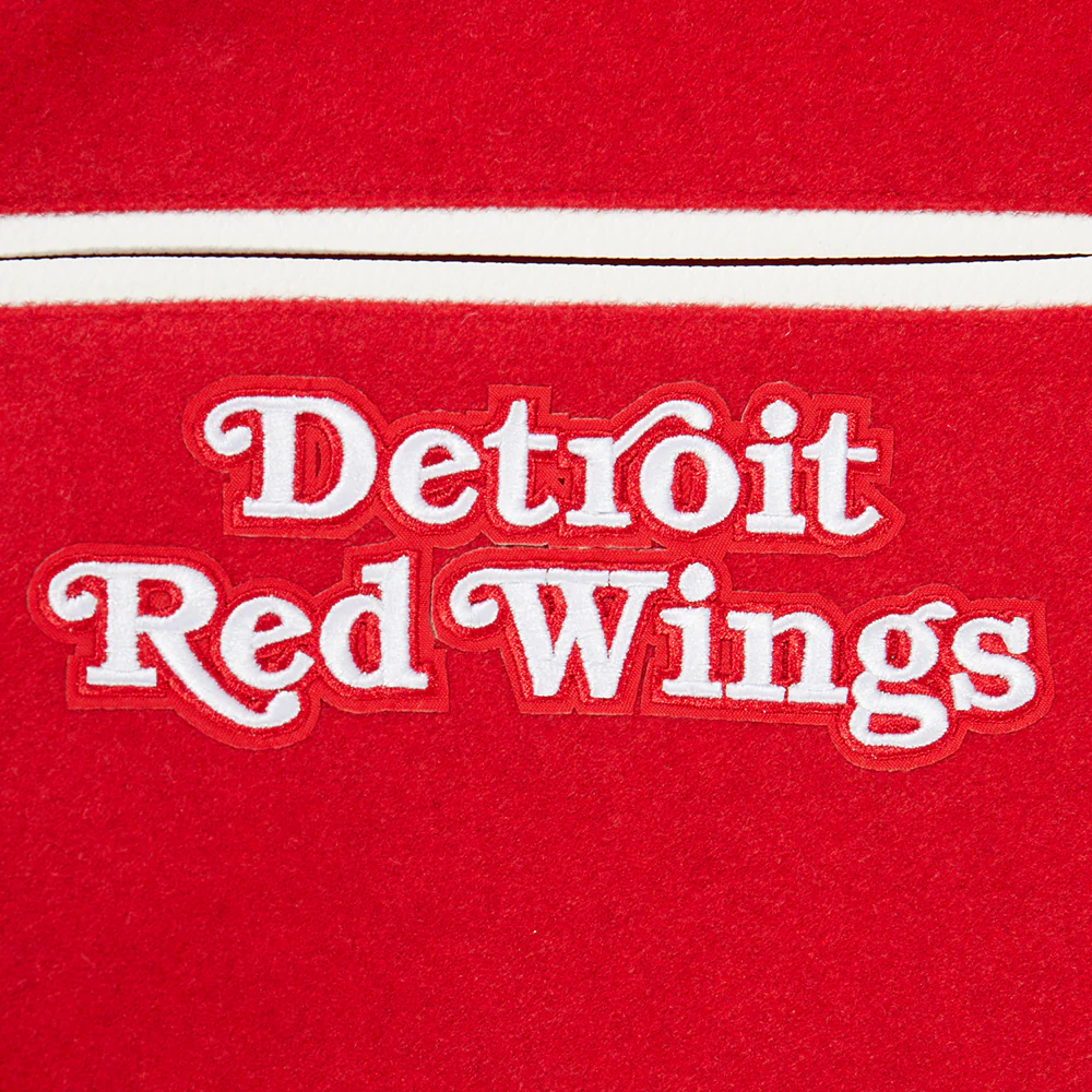 NHL DETROIT RED WINGS CLASSIC VARSITY MEN'S VARSITY JACKET (RED/WHITE) - Image 6