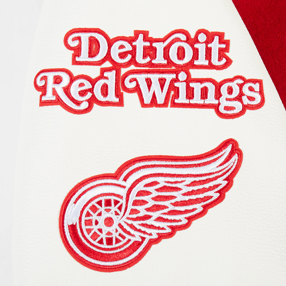 NHL DETROIT RED WINGS CLASSIC VARSITY MEN'S VARSITY JACKET (RED/WHITE) - Image 7