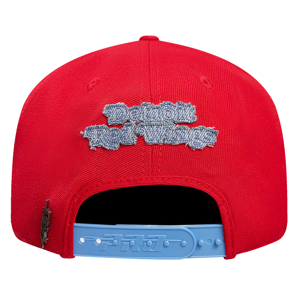 NHL DETROIT RED WINGS VARSITY BLUES UNISEX WOOL SNAPBACK HAT (RED) - Image 3