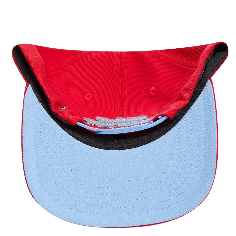 NHL DETROIT RED WINGS VARSITY BLUES UNISEX WOOL SNAPBACK HAT (RED) - Image 7