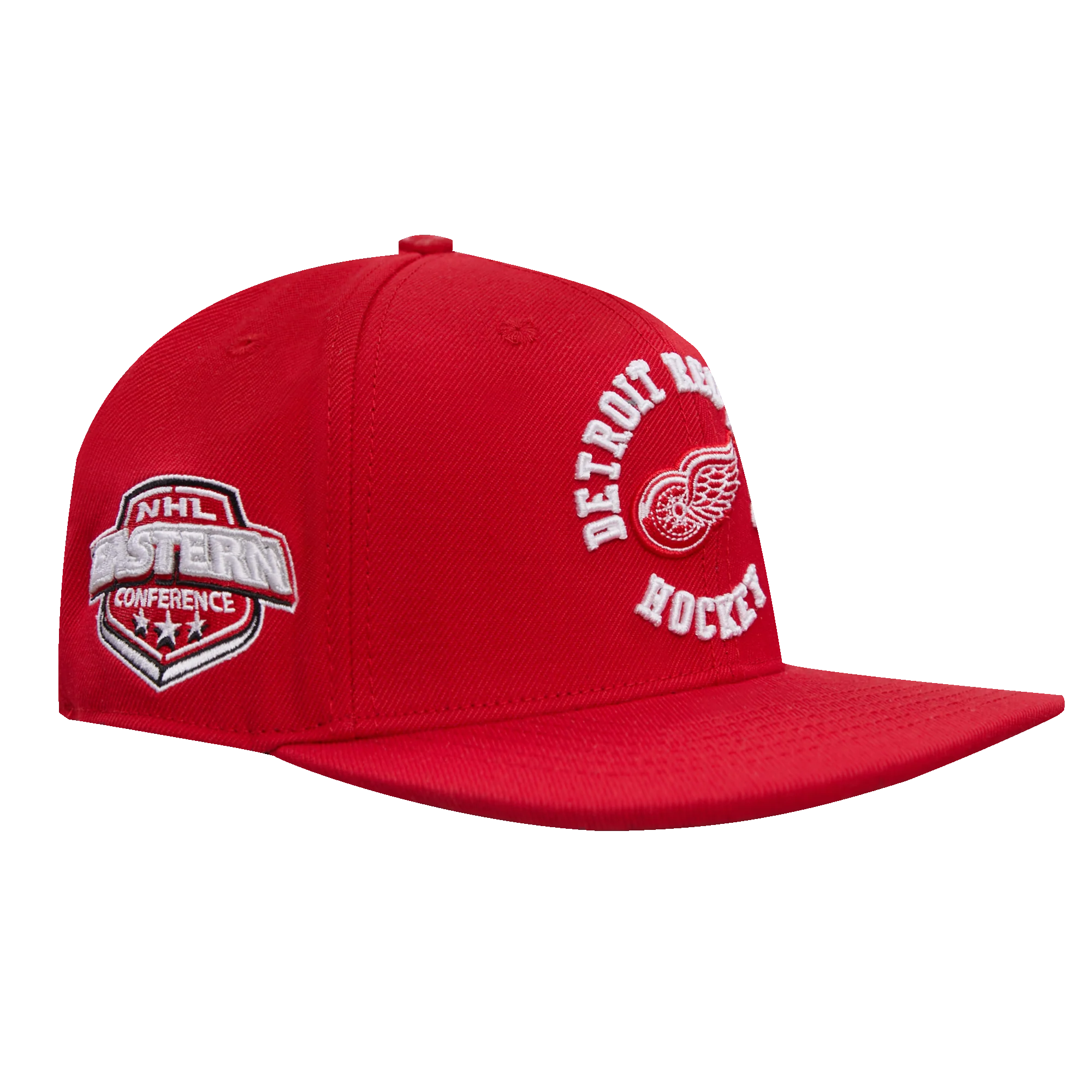 NHL DETROIT RED WINGS HYBRID UNISEX WOOL SNAPBACK HAT (RED) - Image 2