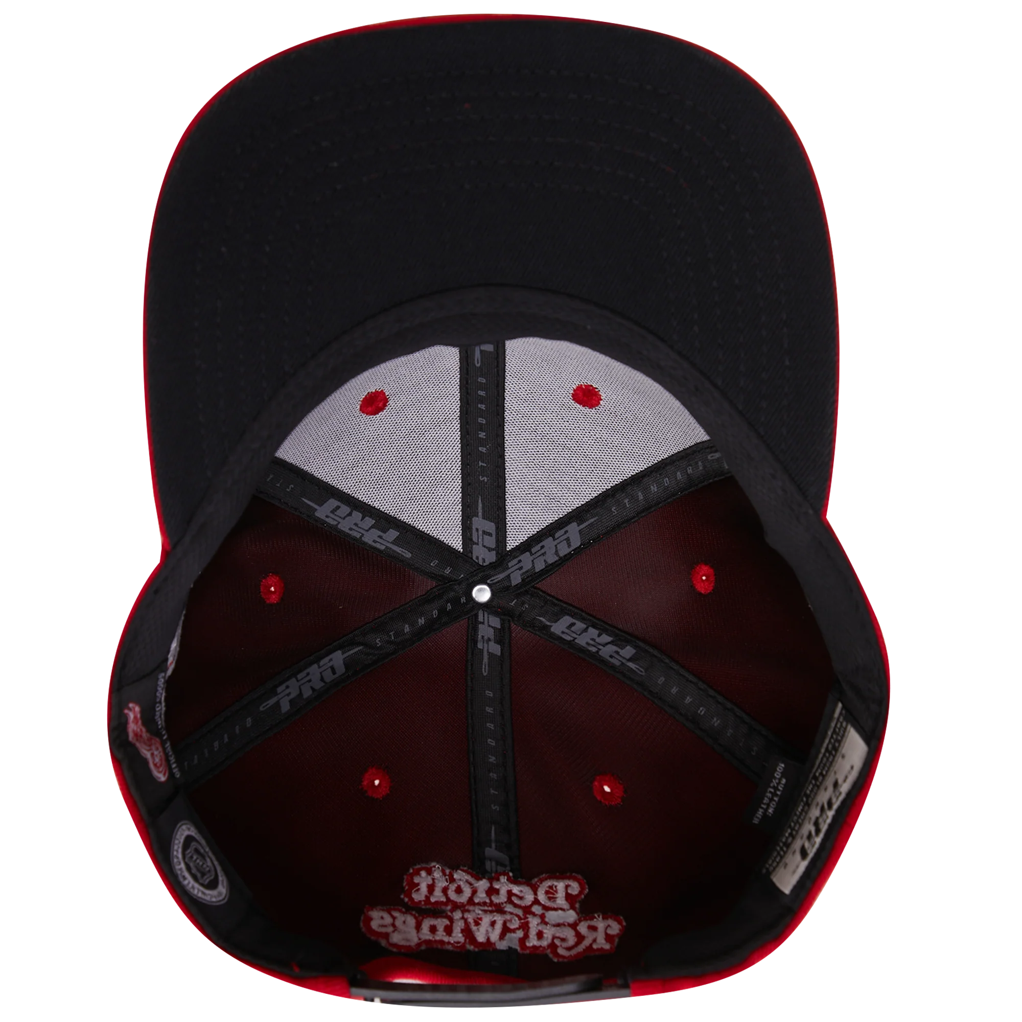 NHL DETROIT RED WINGS HYBRID UNISEX WOOL SNAPBACK HAT (RED) - Image 6
