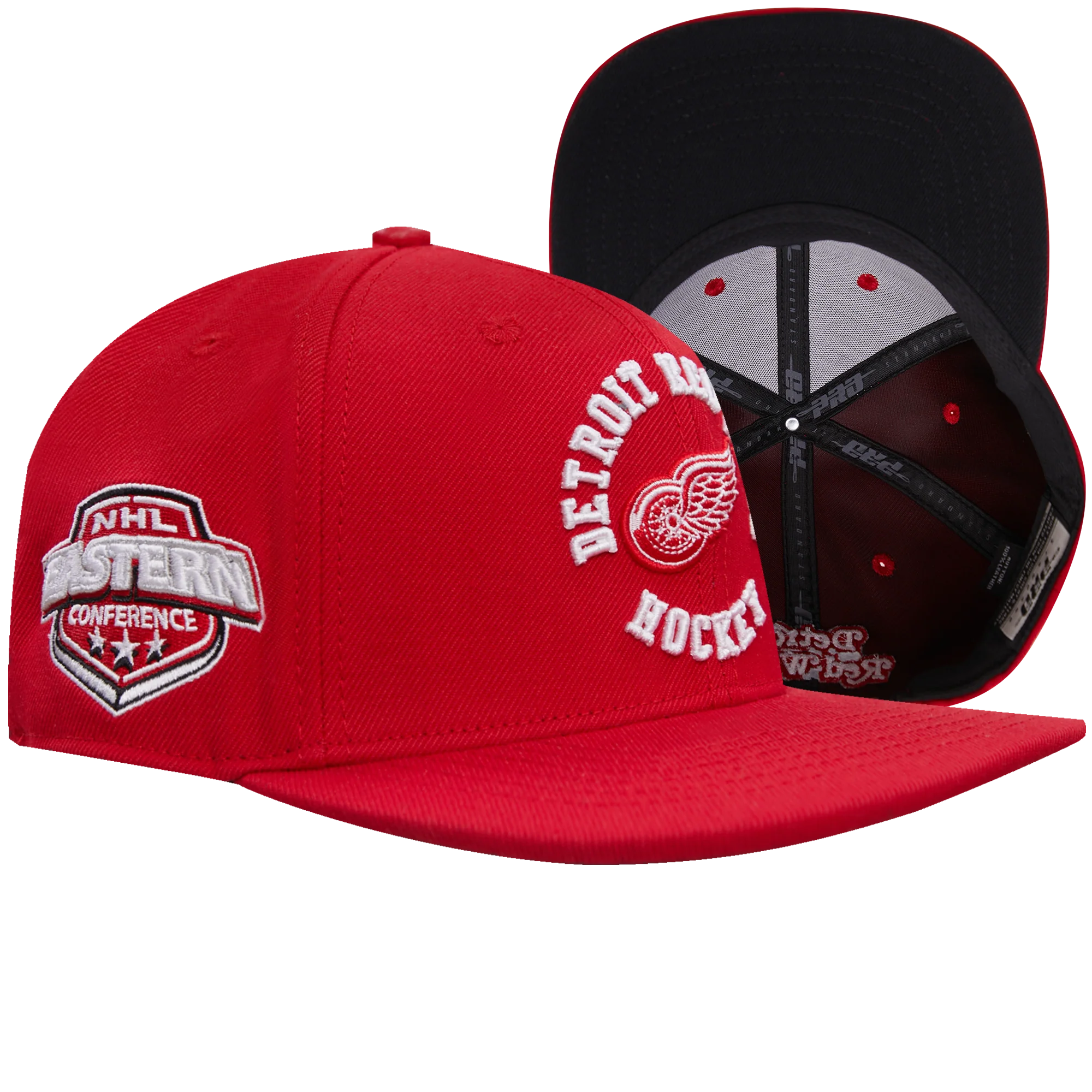 NHL DETROIT RED WINGS HYBRID UNISEX WOOL SNAPBACK HAT (RED) - Image 8