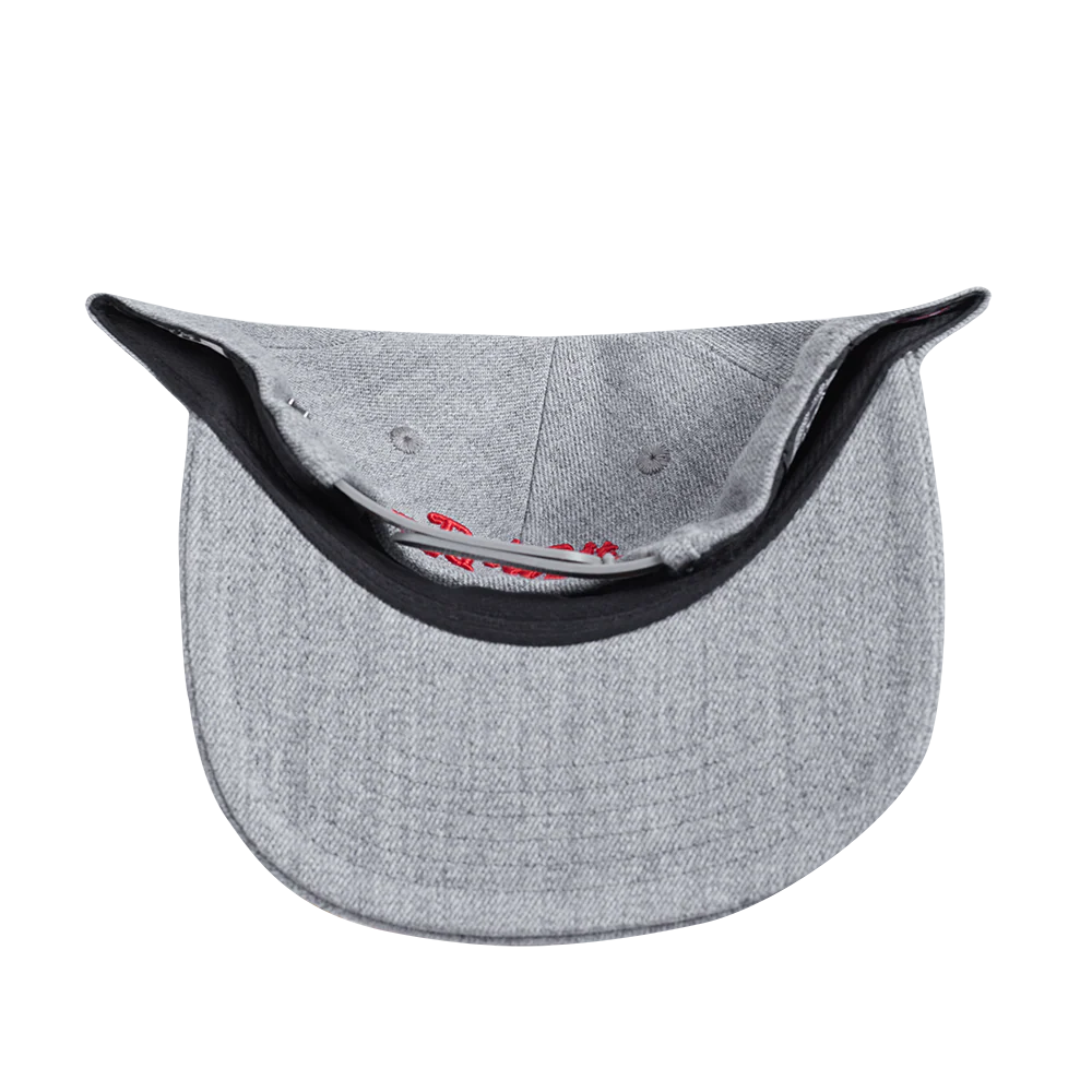 NHL DETROIT RED WINGS FAST LANE WOOL SNAPBACK HAT (HEATHER GREY) - Image 7