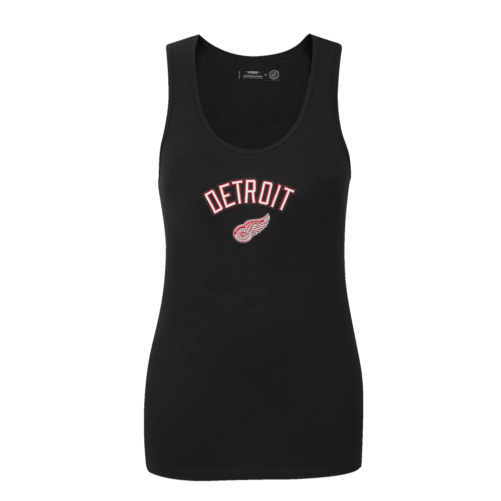 NHL DETROIT RED WINGS CLASSIC WOMEN'S RELAXED FIT RACERBACK (BLACK)