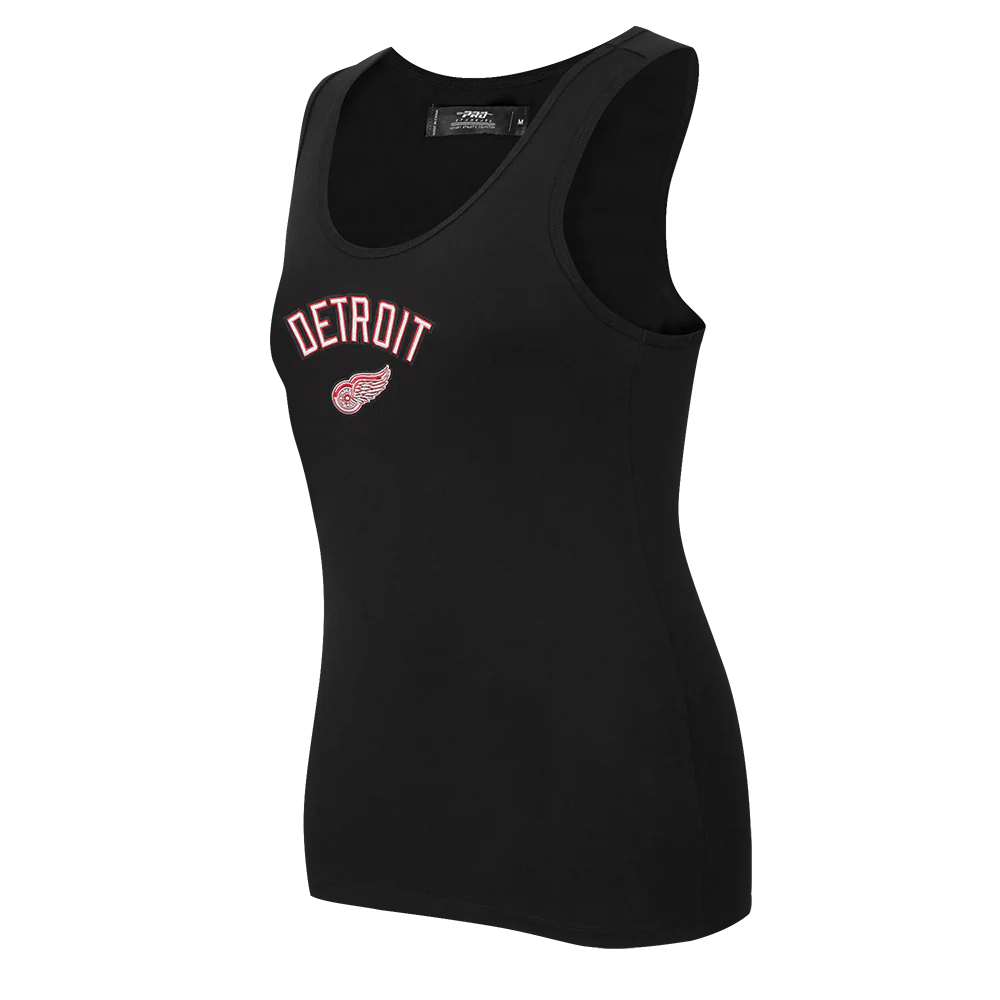 NHL DETROIT RED WINGS CLASSIC WOMEN'S RELAXED FIT RACERBACK (BLACK) - Image 2