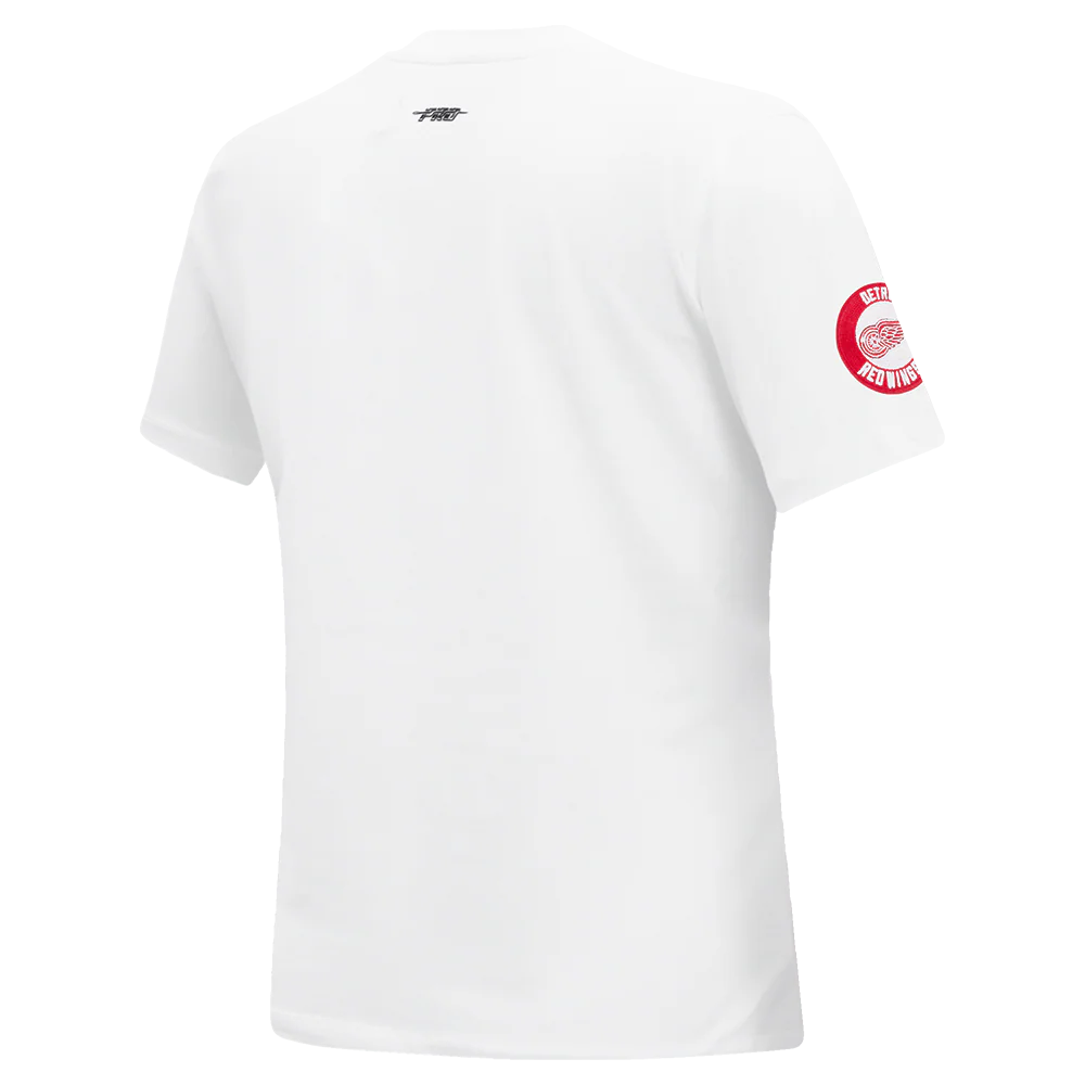 NHL DETROIT RED WINGS CLASSIC SHORT SLEEVE WOMEN'S SINGLE JERSEY SLIM FIT TEE (WHITE) - Image 4