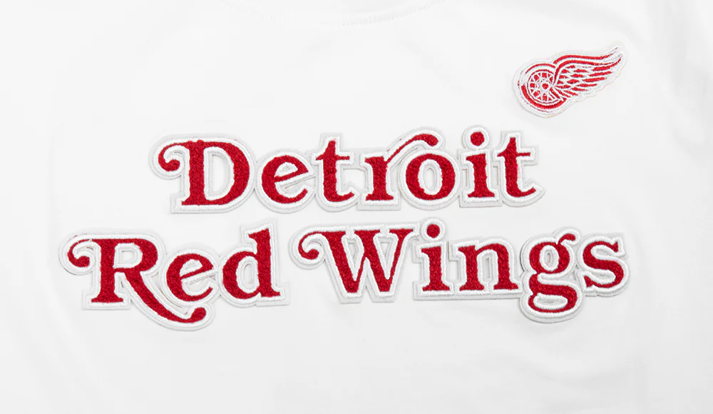 NHL DETROIT RED WINGS CLASSIC SHORT SLEEVE WOMEN'S SINGLE JERSEY SLIM FIT TEE (WHITE) - Image 5