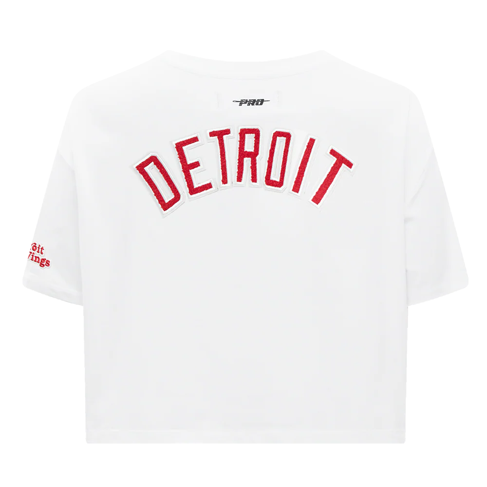 NHL DETROIT RED WINGS CLASSIC WOMEN'S BOXY TEE (WHITE) - Image 3