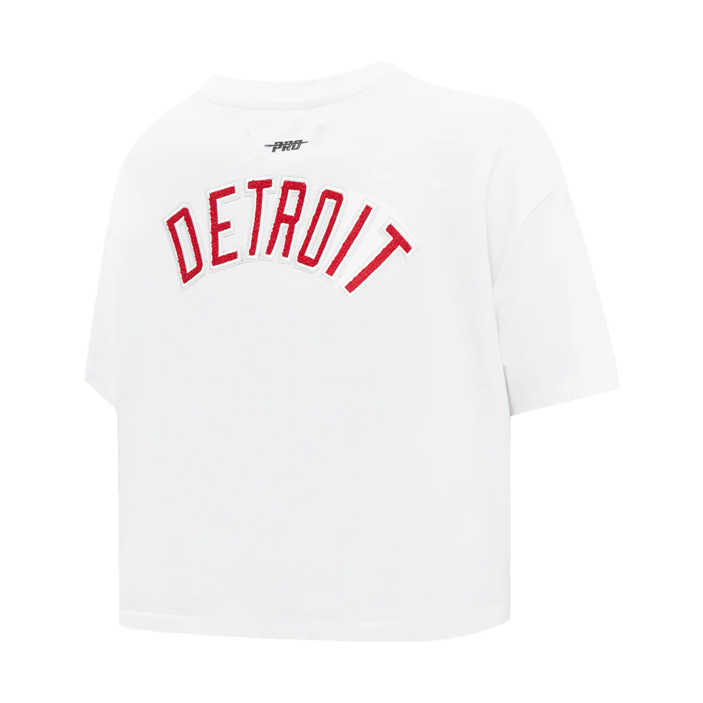 NHL DETROIT RED WINGS CLASSIC WOMEN'S BOXY TEE (WHITE) - Image 4