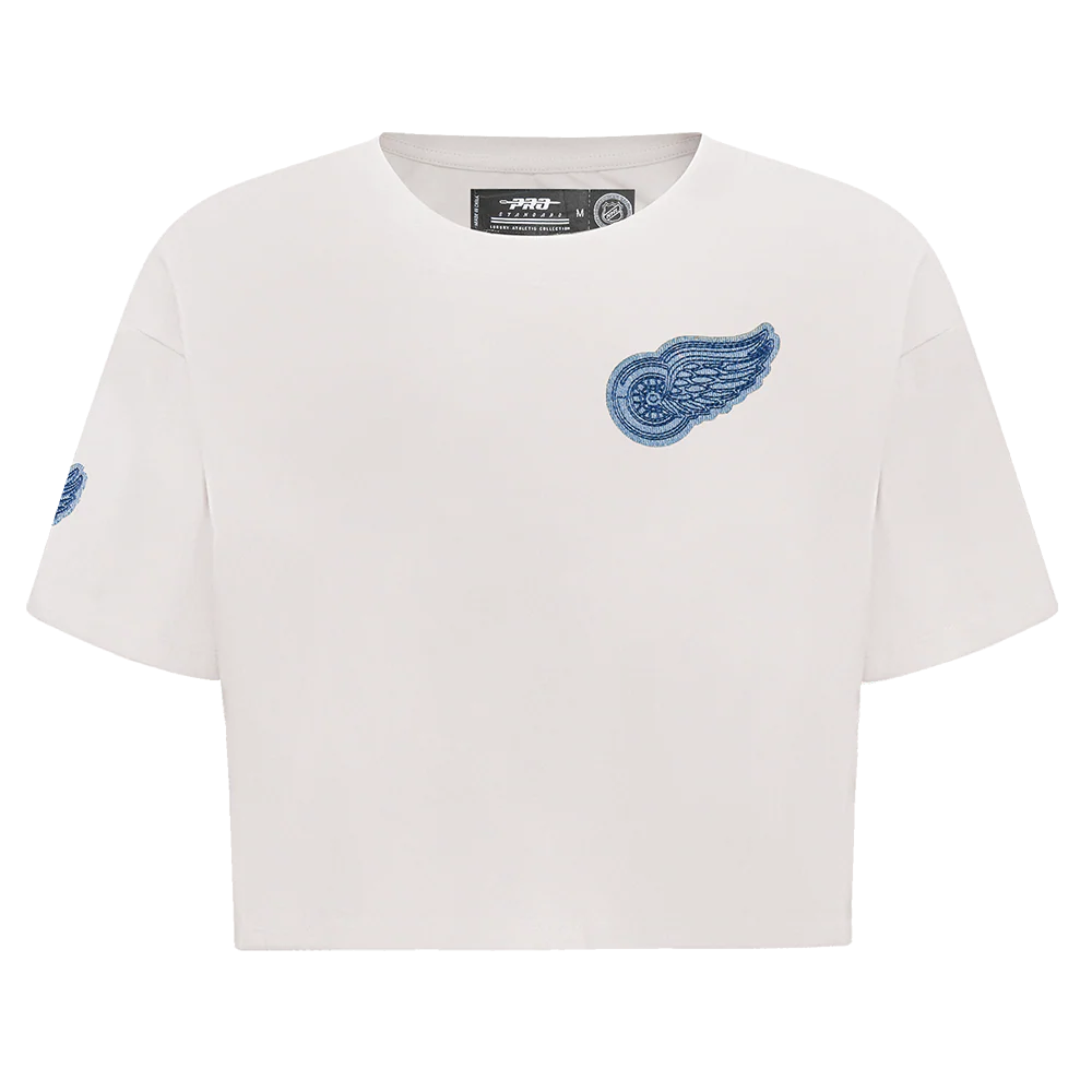 NHL DETROIT RED WINGS VARSITY BLUES WOMEN'S BOXY TEE (LINEN)