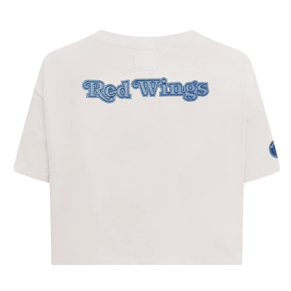 NHL DETROIT RED WINGS VARSITY BLUES WOMEN'S BOXY TEE (LINEN) - Image 3