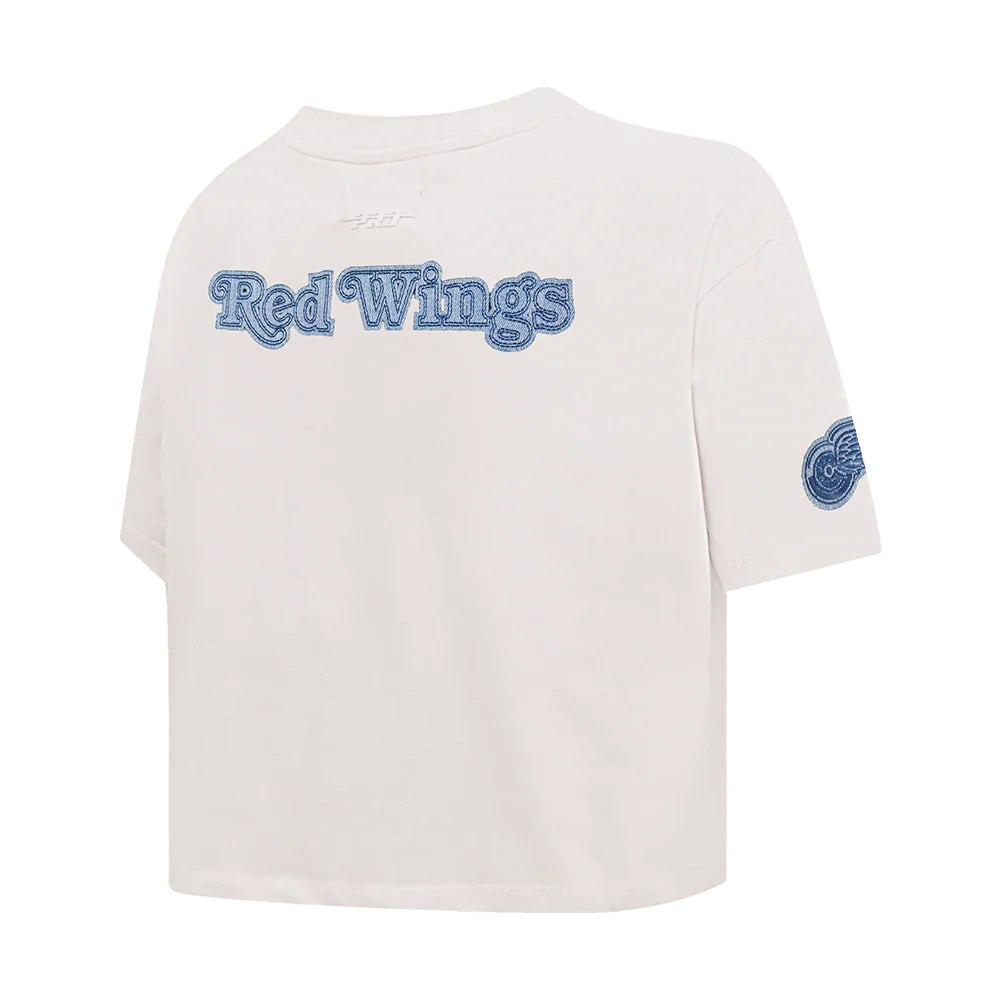 NHL DETROIT RED WINGS VARSITY BLUES WOMEN'S BOXY TEE (LINEN) - Image 4