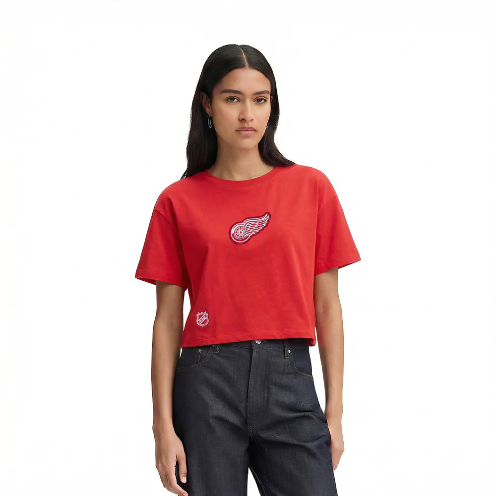 NHL DETROIT RED WINGS WINGSPAN WOMEN'S SJ BOXY TEE (RED) - Image 2