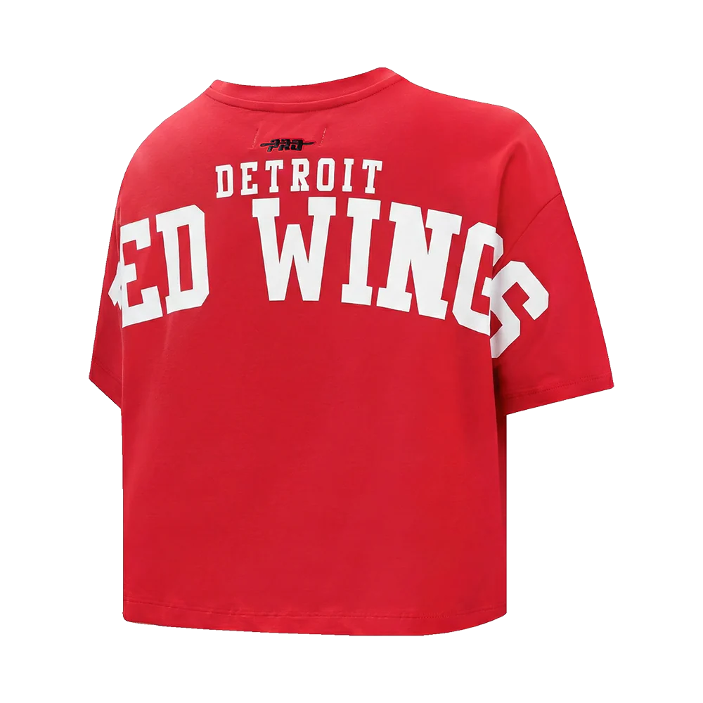NHL DETROIT RED WINGS WINGSPAN WOMEN'S SJ BOXY TEE (RED) - Image 4