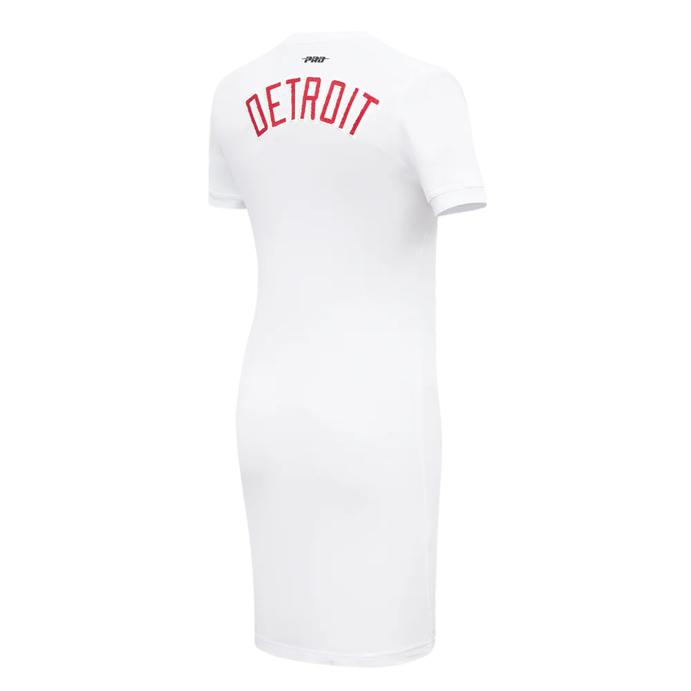NHL DETROIT RED WINGS CLASSIC WOMEN'S BODYCON DRESS (WHITE) - Image 4