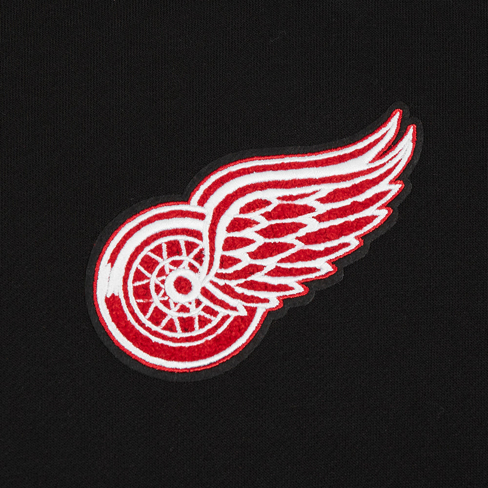 NHL DETROIT RED WINGS CLASSIC WOMEN'S FLEECE HOODIE DRESS (BLACK) - Image 5