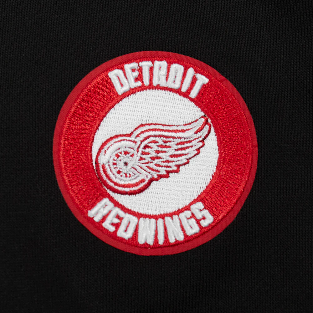NHL DETROIT RED WINGS CLASSIC WOMEN'S FLEECE HOODIE DRESS (BLACK) - Image 6