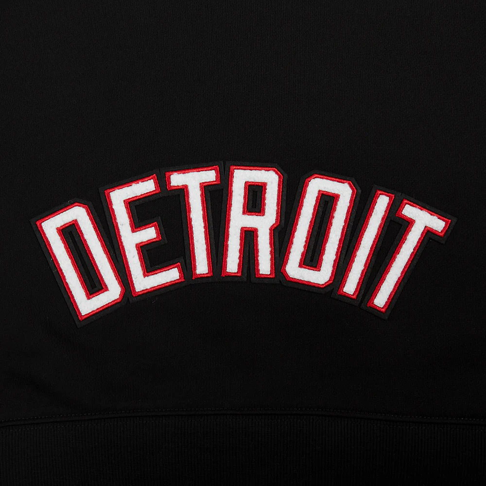 NHL DETROIT RED WINGS CLASSIC WOMEN'S FLEECE HOODIE DRESS (BLACK) - Image 7