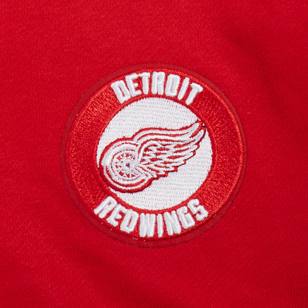 NHL DETROIT RED WINGS CLASSIC WOMEN'S FLEECE HOODIE DRESS (RED) - Image 6