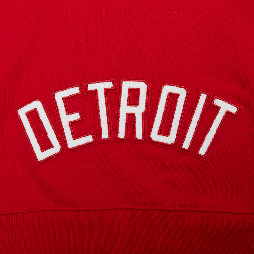 NHL DETROIT RED WINGS CLASSIC WOMEN'S FLEECE HOODIE DRESS (RED) - Image 7