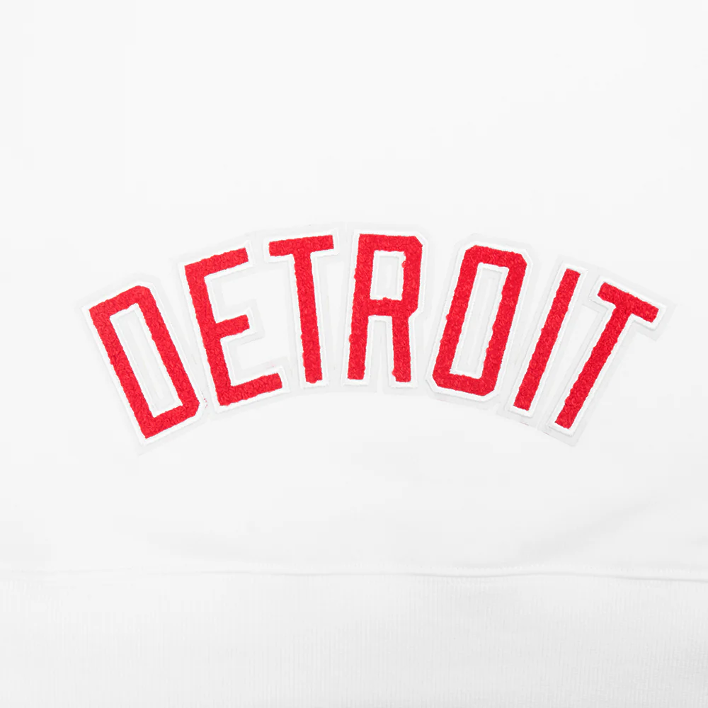NHL DETROIT RED WINGS CLASSIC WOMEN'S FLEECE HOODIE DRESS (WHITE) - Image 6