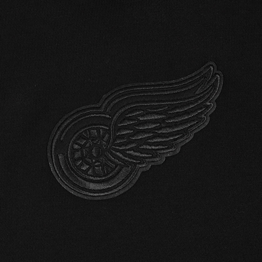 NHL DETROIT RED WINGS NEUTRAL WOMEN'S CROPPED PULLOVER HOODIE (BLACK) - Image 5