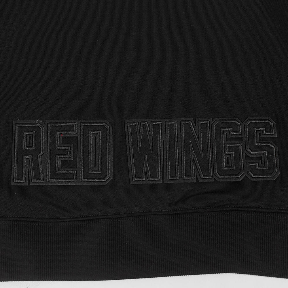 NHL DETROIT RED WINGS NEUTRAL WOMEN'S CROPPED PULLOVER HOODIE (BLACK) - Image 6