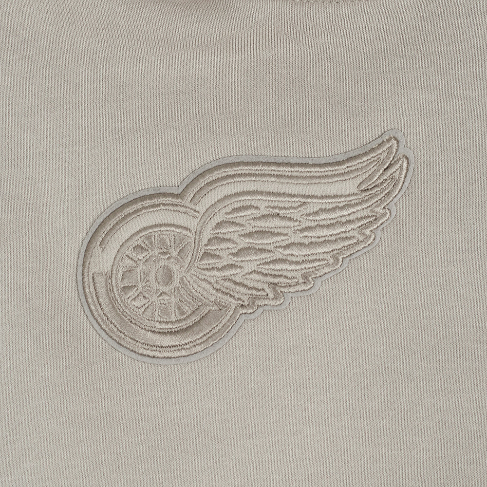 NHL DETROIT RED WINGS NEUTRAL WOMEN'S CROPPED PULLOVER HOODIE (TAUPE) - Image 5