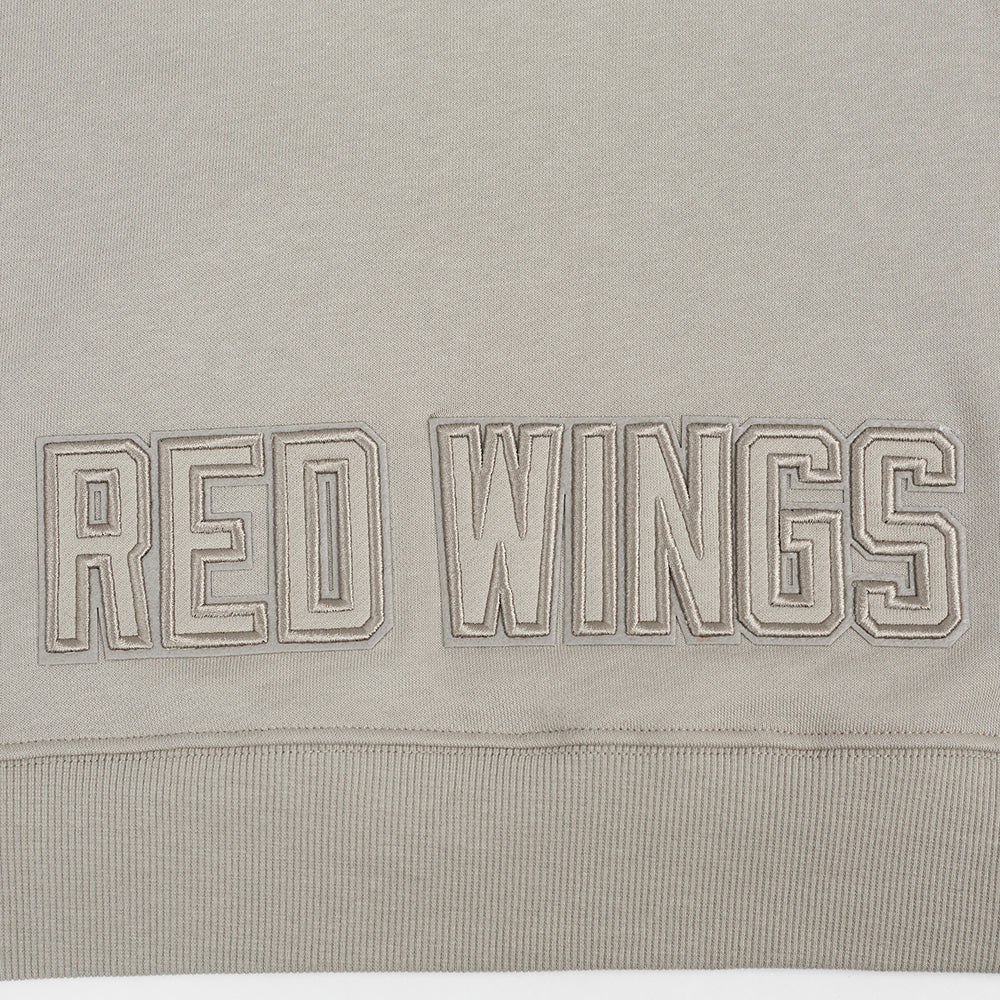 NHL DETROIT RED WINGS NEUTRAL WOMEN'S CROPPED PULLOVER HOODIE (TAUPE) - Image 6