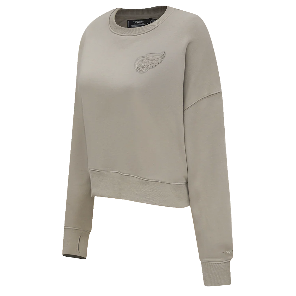 NHL DETROIT RED WINGS NEUTRAL WOMEN'S CREWNECK (TAUPE) - Image 2