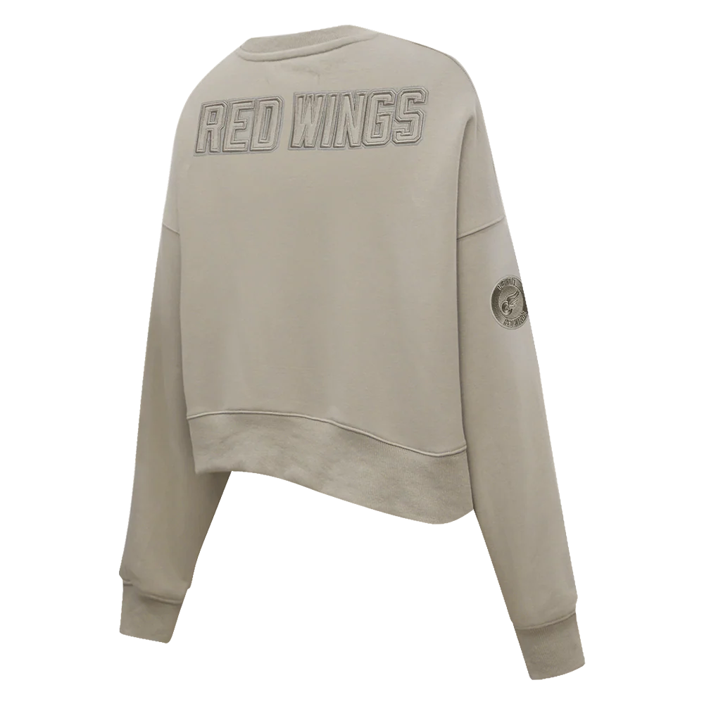 NHL DETROIT RED WINGS NEUTRAL WOMEN'S CREWNECK (TAUPE) - Image 3